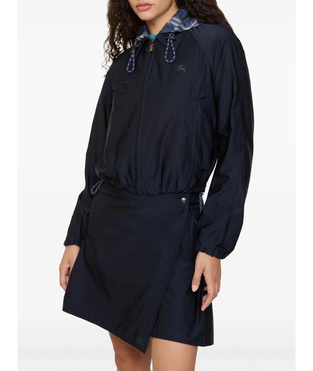 BURBERRY Синяя полиамидовая куртка, фото 2