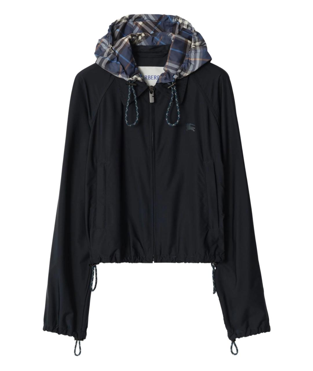 BURBERRY Синяя полиамидовая куртка, фото 1