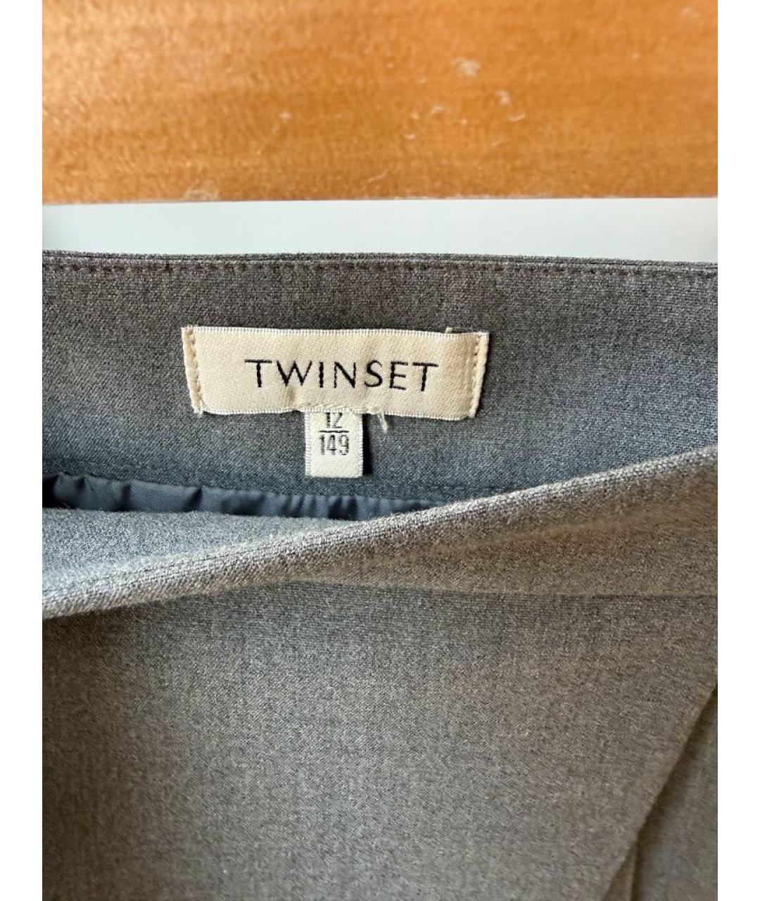 TWIN-SET Замшевая юбка, фото 4