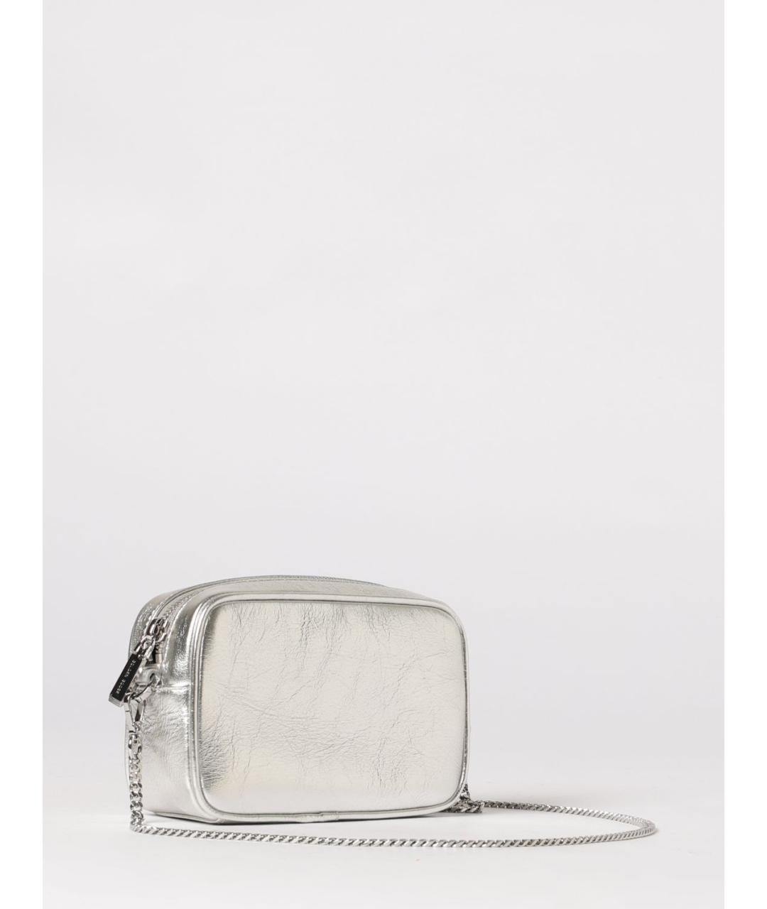 GOLDEN GOOSE DELUXE BRAND Серебряная кожаная сумка через плечо, фото 2