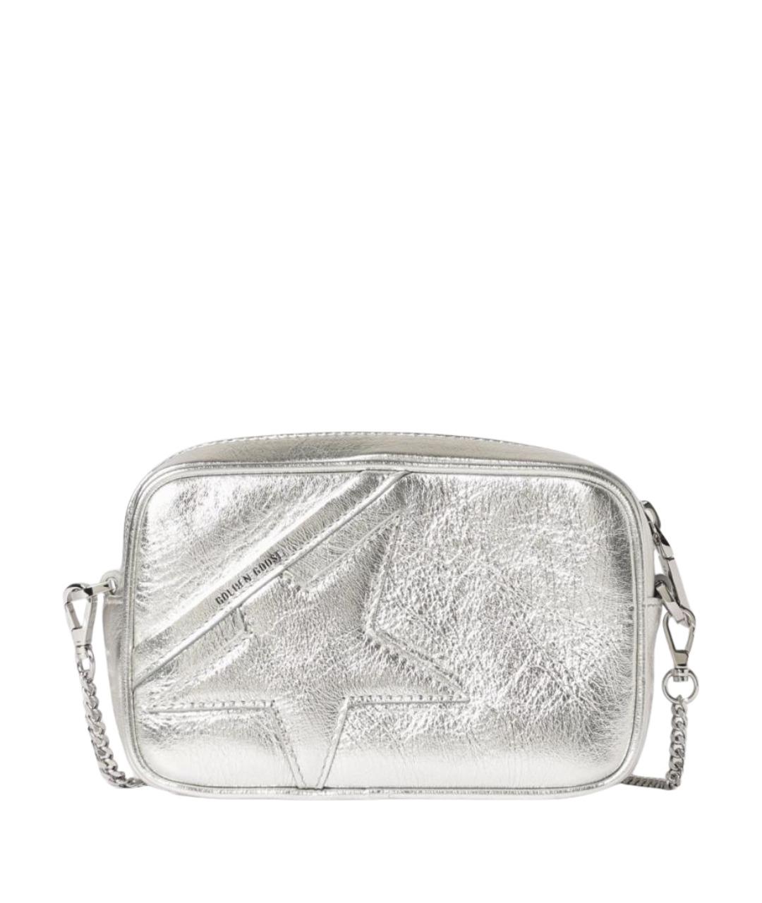 GOLDEN GOOSE DELUXE BRAND Серебряная кожаная сумка через плечо, фото 1