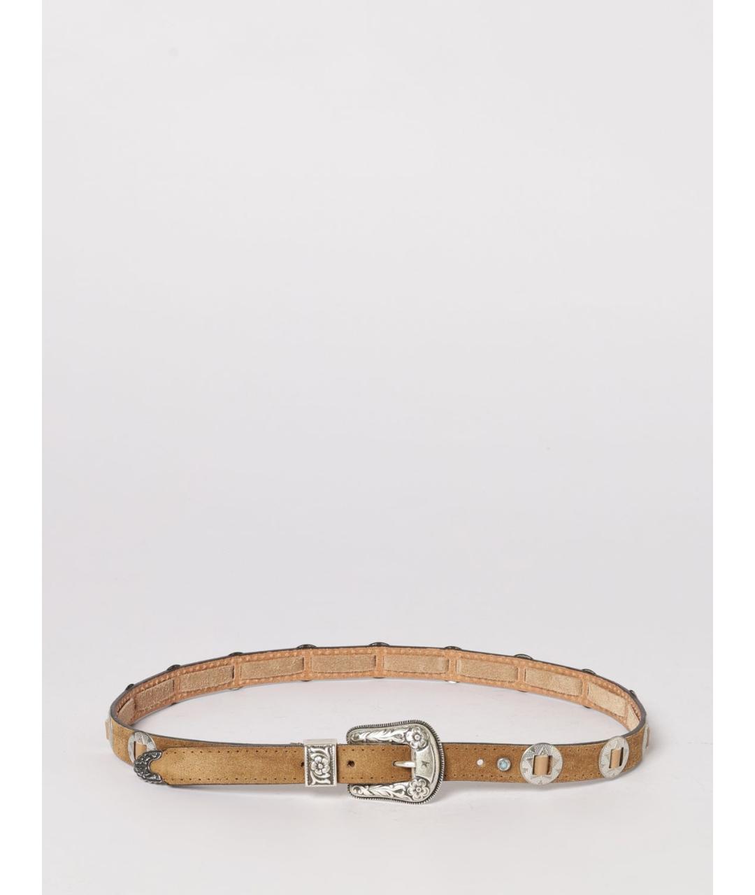 GOLDEN GOOSE DELUXE BRAND Бежевый кожаный ремень, фото 4