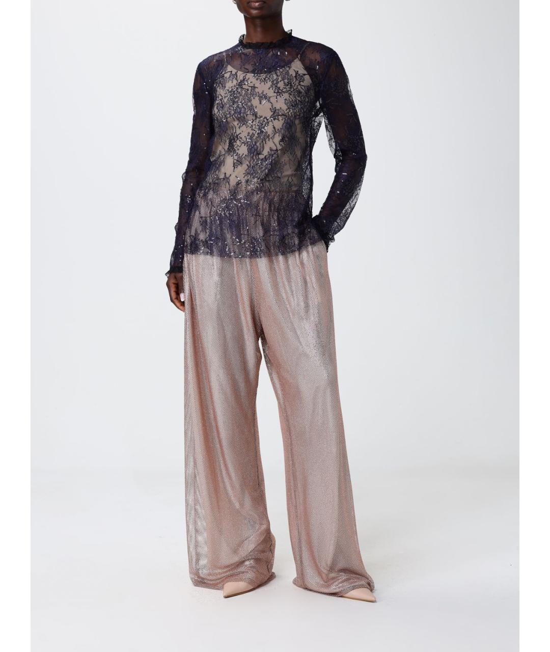 ALBERTA FERRETTI Бежевые прямые брюки, фото 2