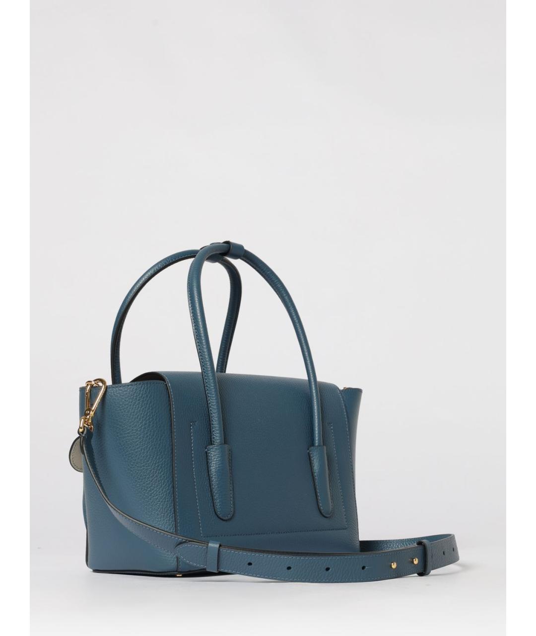 COCCINELLE Синяя кожаная сумка через плечо, фото 2