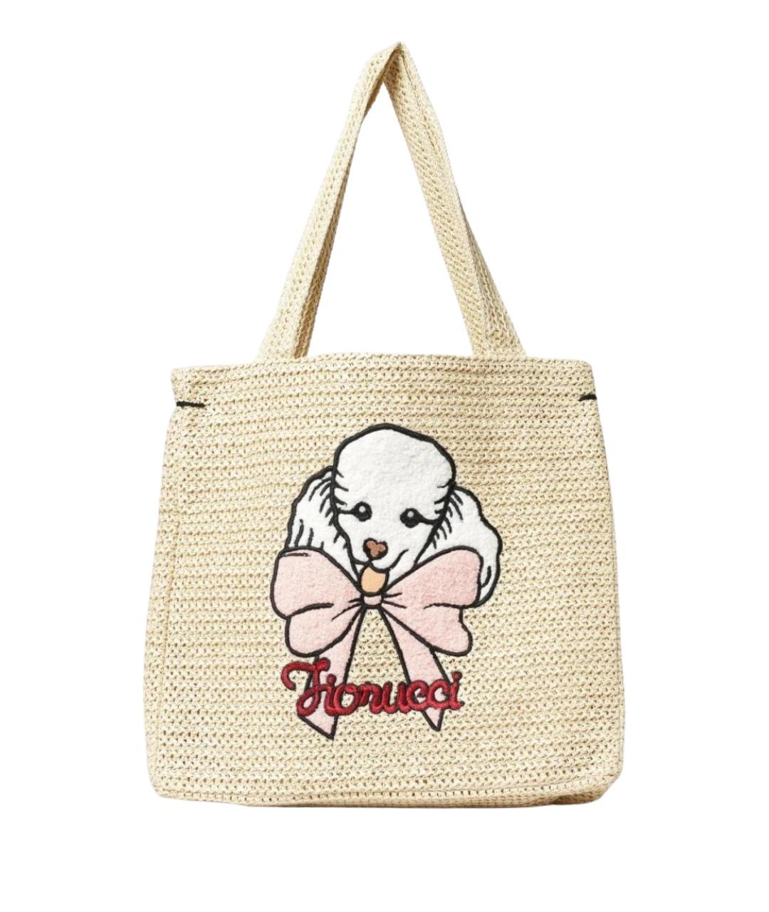 FIORUCCI Бежевая хлопковая сумка через плечо, фото 1