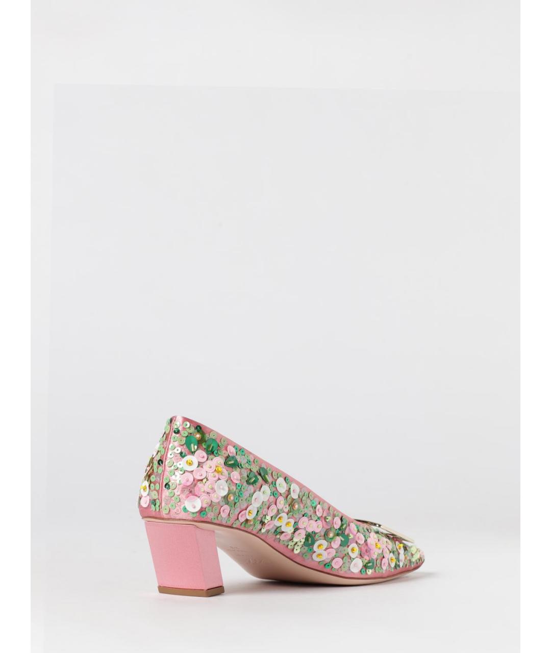 ROGER VIVIER Розовые текстильные туфли, фото 3
