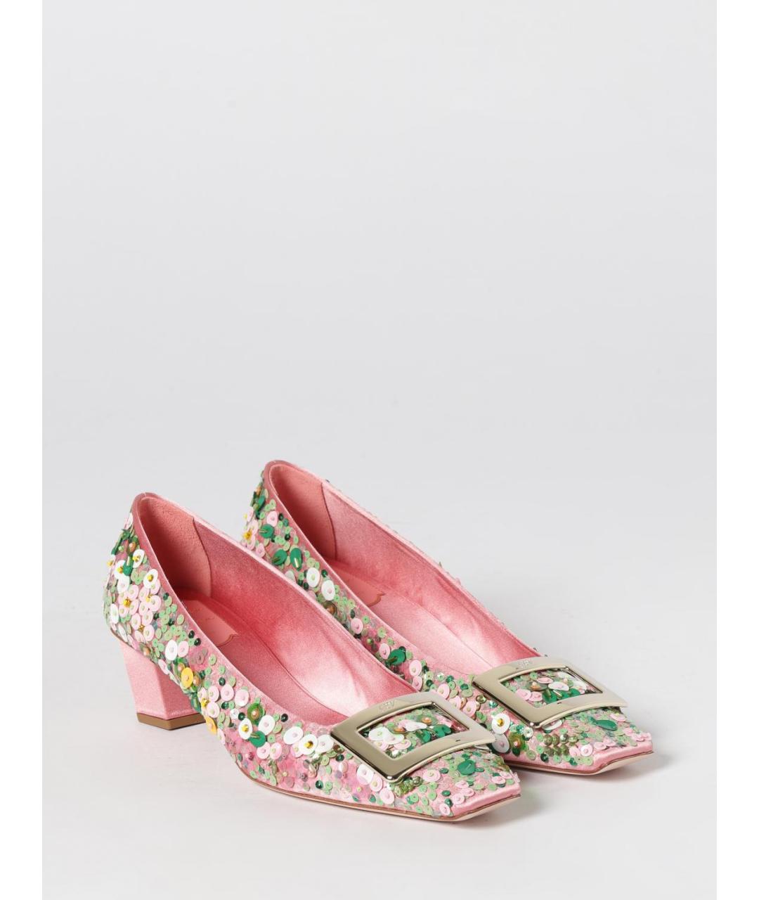 ROGER VIVIER Розовые текстильные туфли, фото 2