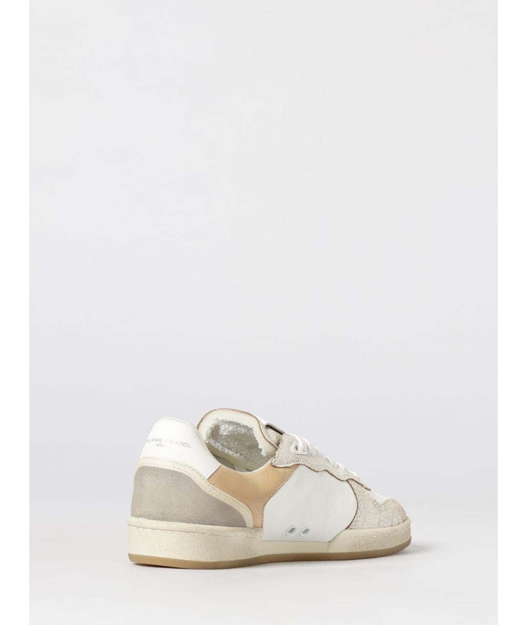 PHILIPPE MODEL Бежевые кожаные кроссовки, фото 3