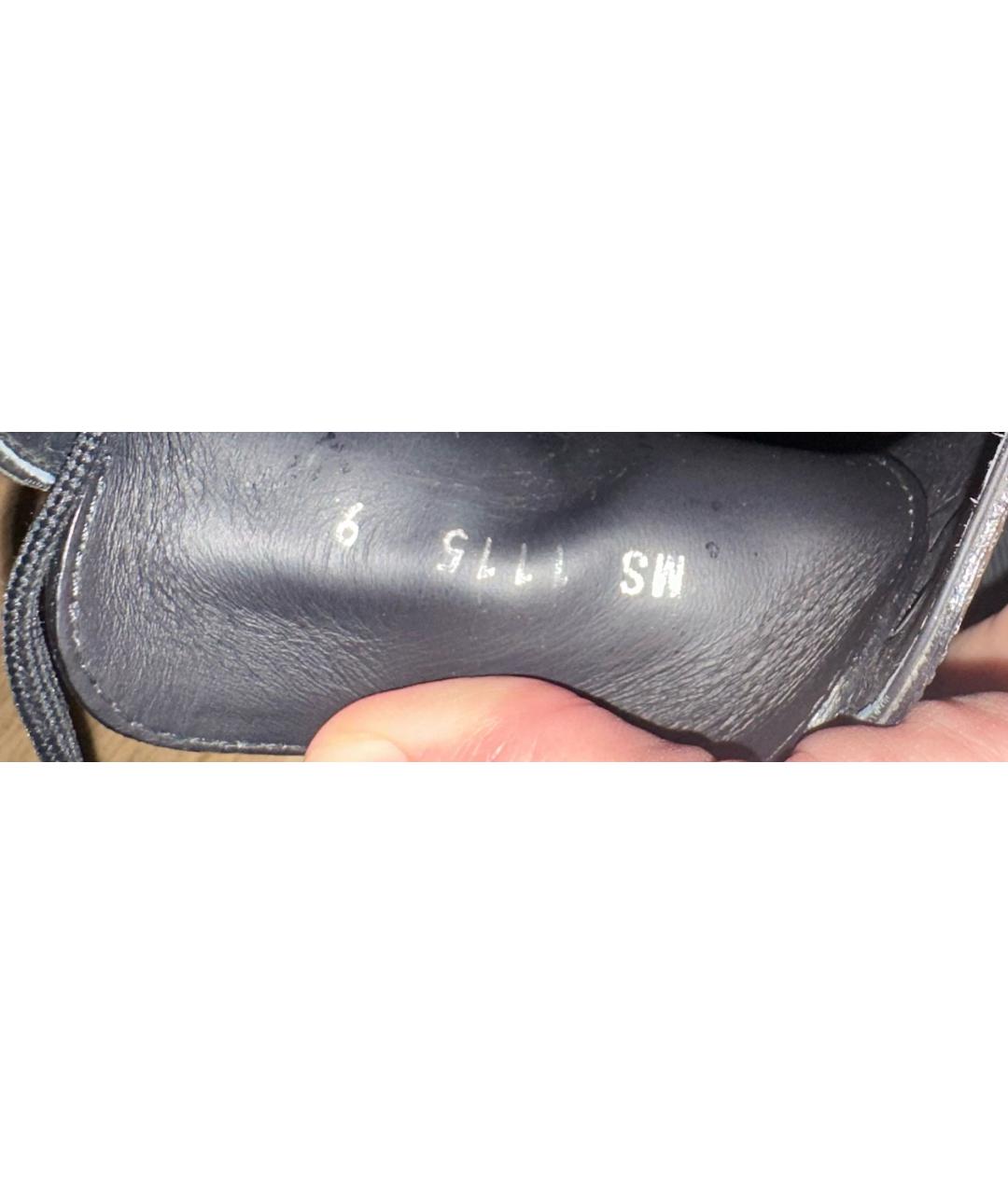 LOUIS VUITTON Антрацитовые кожаные низкие кроссовки / кеды, фото 7