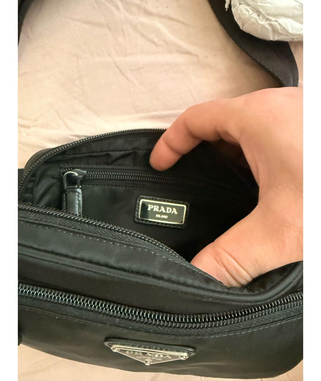 PRADA Черная поясная сумка, фото 4