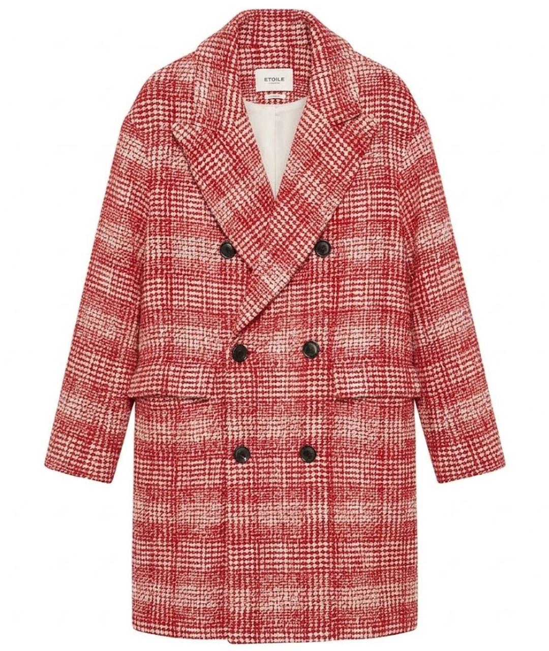 ISABEL MARANT Бордовое шерстяное пальто, фото 1