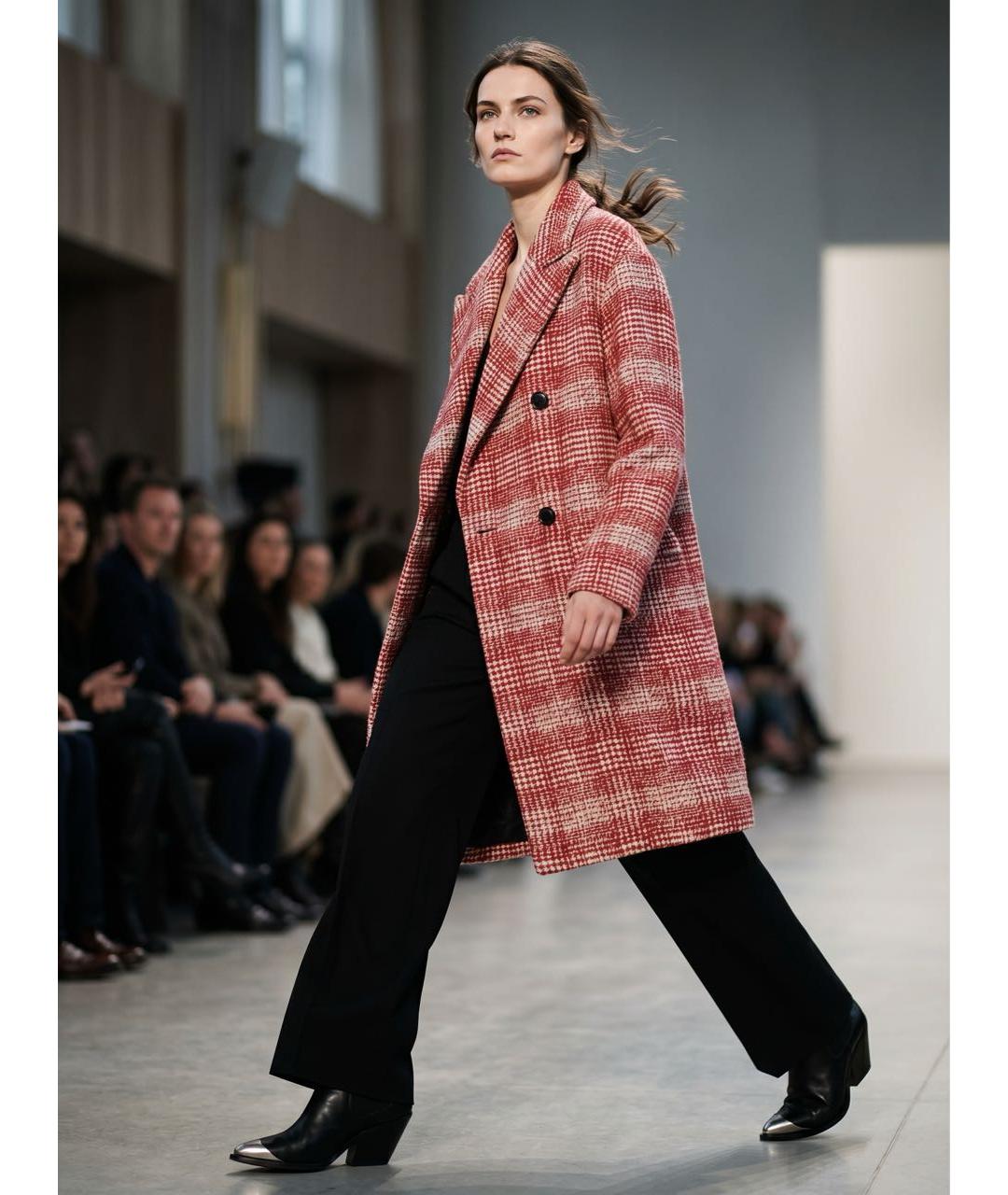 ISABEL MARANT Бордовое шерстяное пальто, фото 6