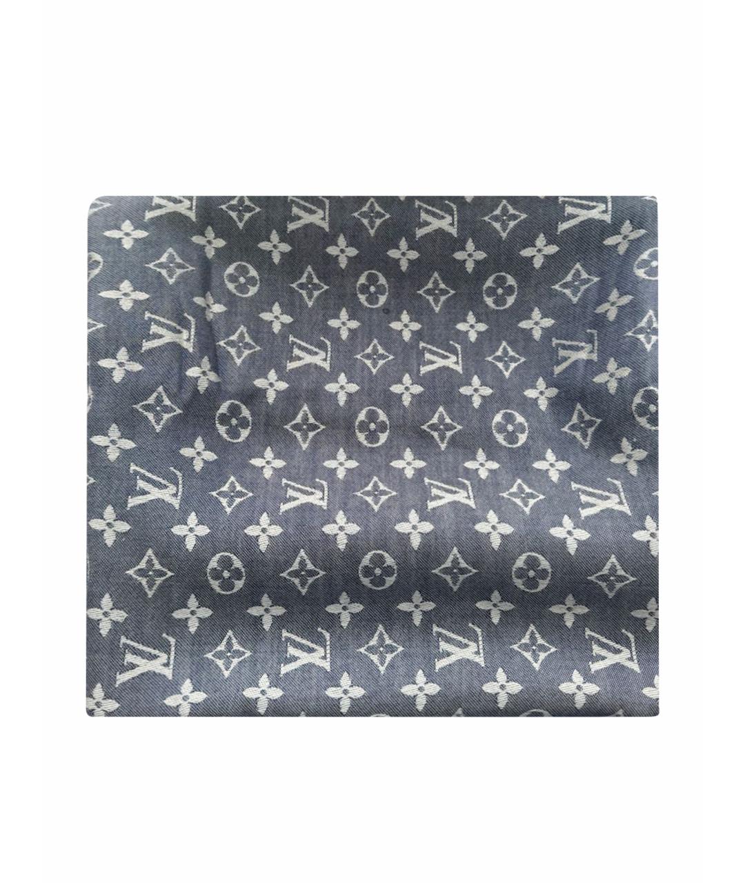 LOUIS VUITTON Синий шерстяной платок, фото 1