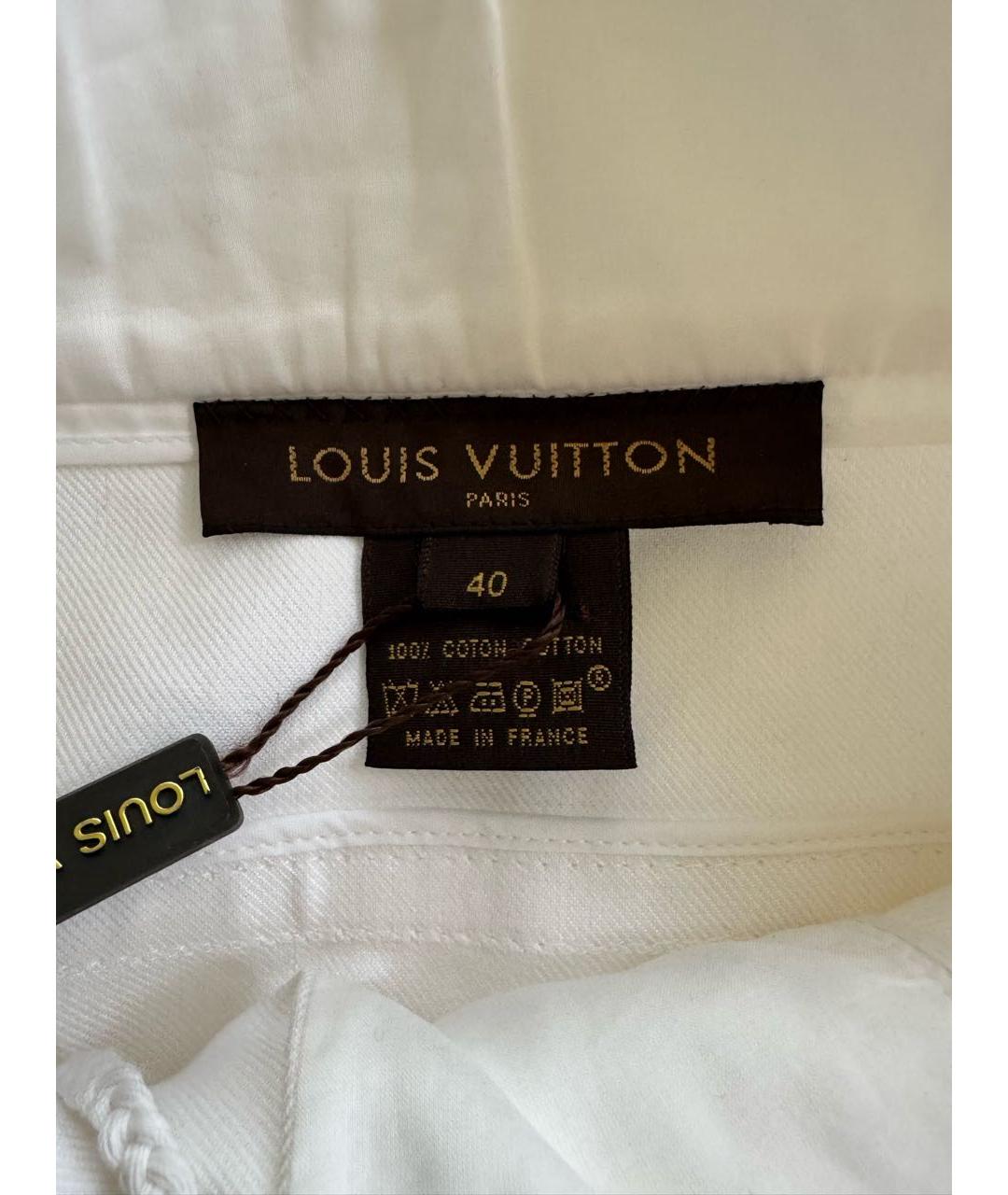 LOUIS VUITTON Белая хлопковая юбка миди, фото 3