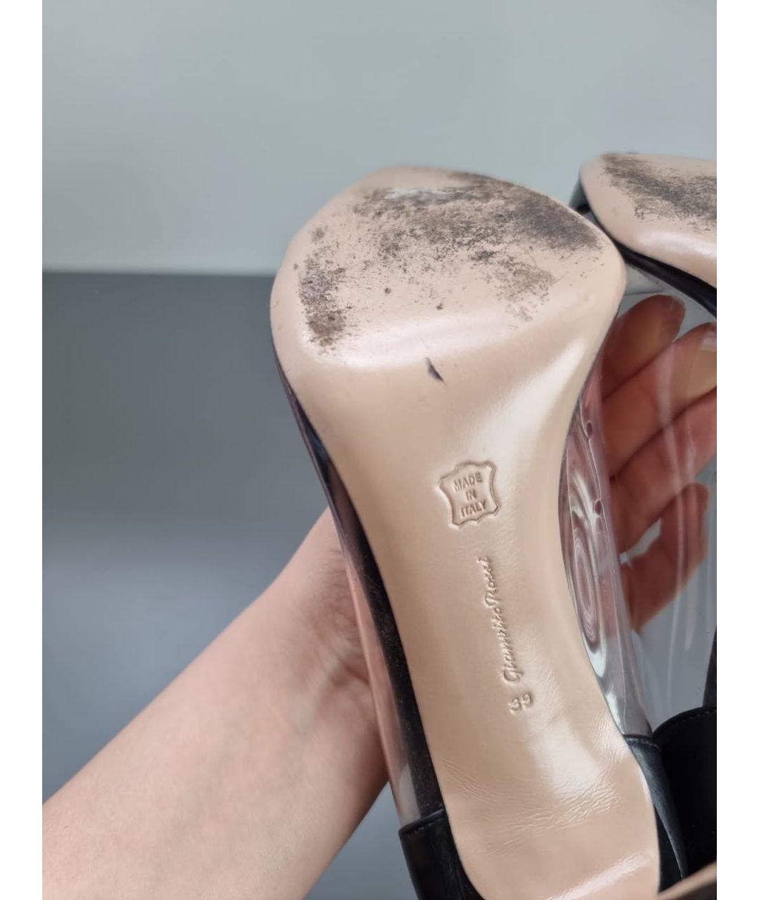 GIANVITO ROSSI Черные кожаные туфли, фото 6