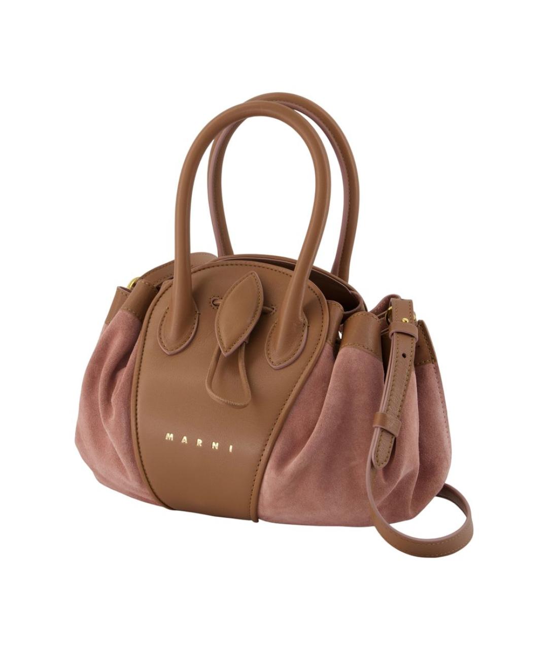 MARNI Коричневая кожаная сумка через плечо, фото 2