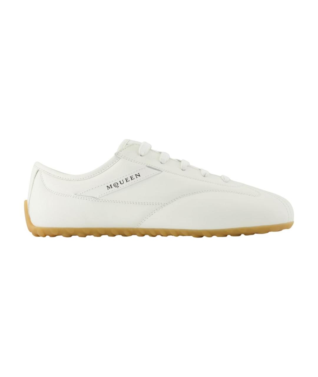 ALEXANDER MCQUEEN Белые кожаные низкие кроссовки / кеды, фото 1