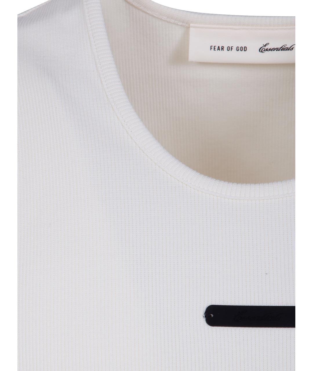 FEAR OF GOD ESSENTIALS Белая хлопковая майка, фото 3