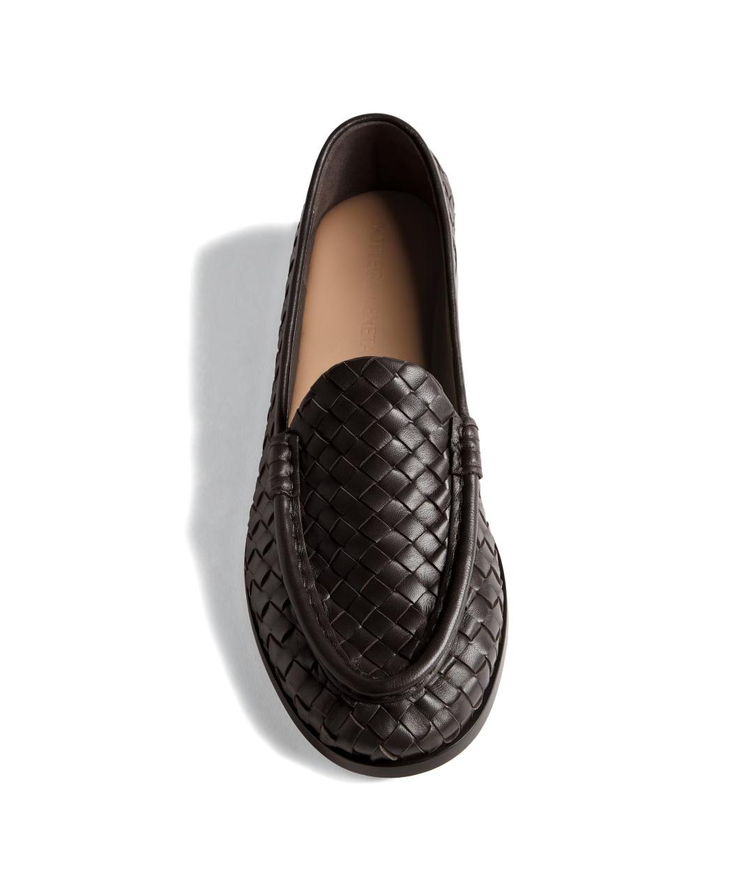 BOTTEGA VENETA Коричневые кожаные лоферы, фото 2