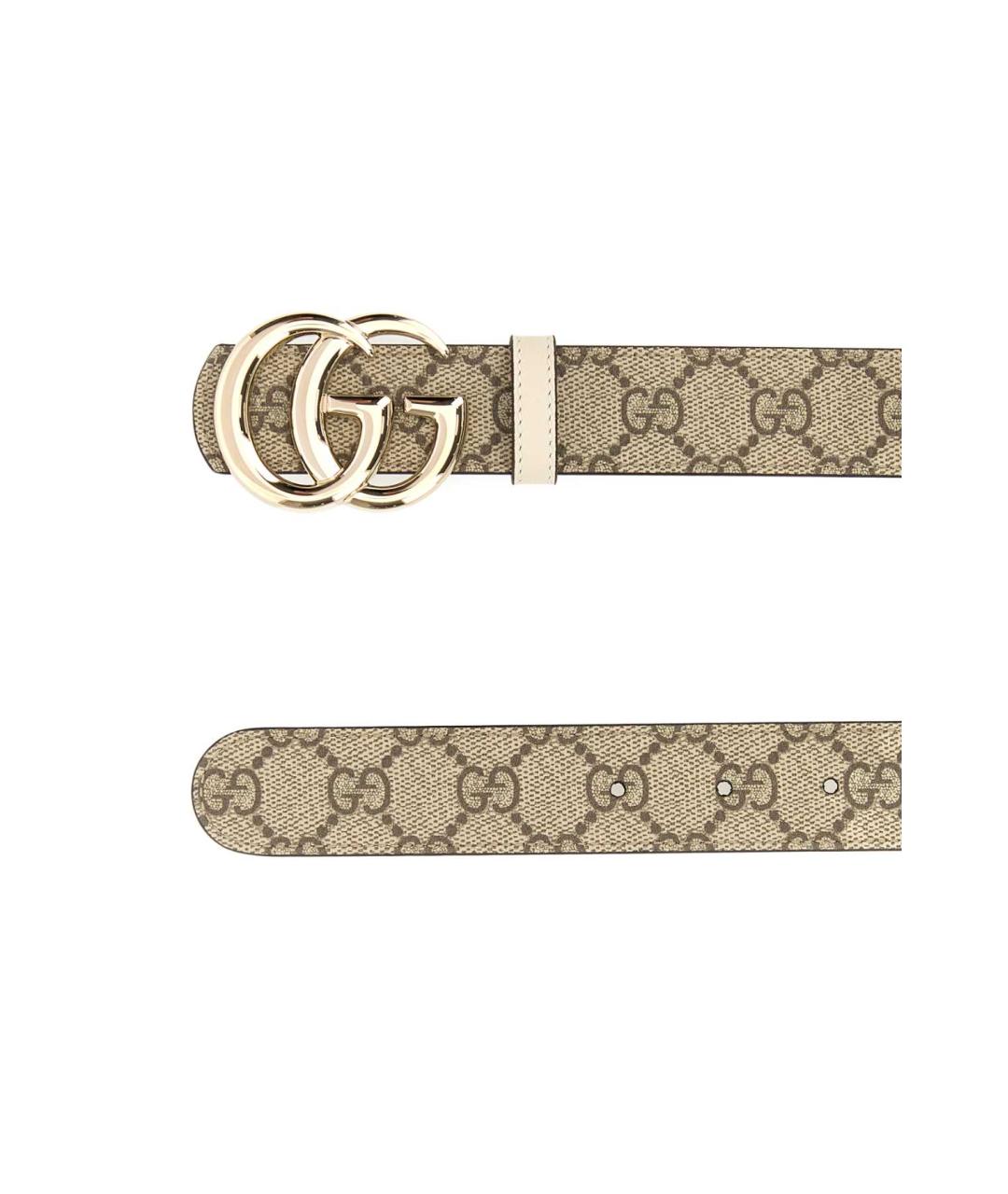 GUCCI Бежевый кожаный ремень, фото 2