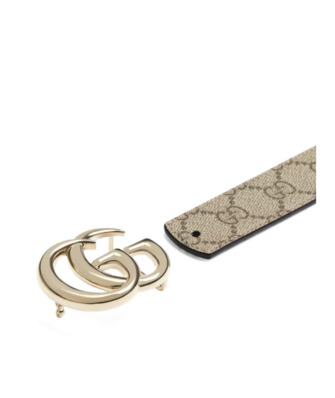 GUCCI Бежевый кожаный ремень, фото 4