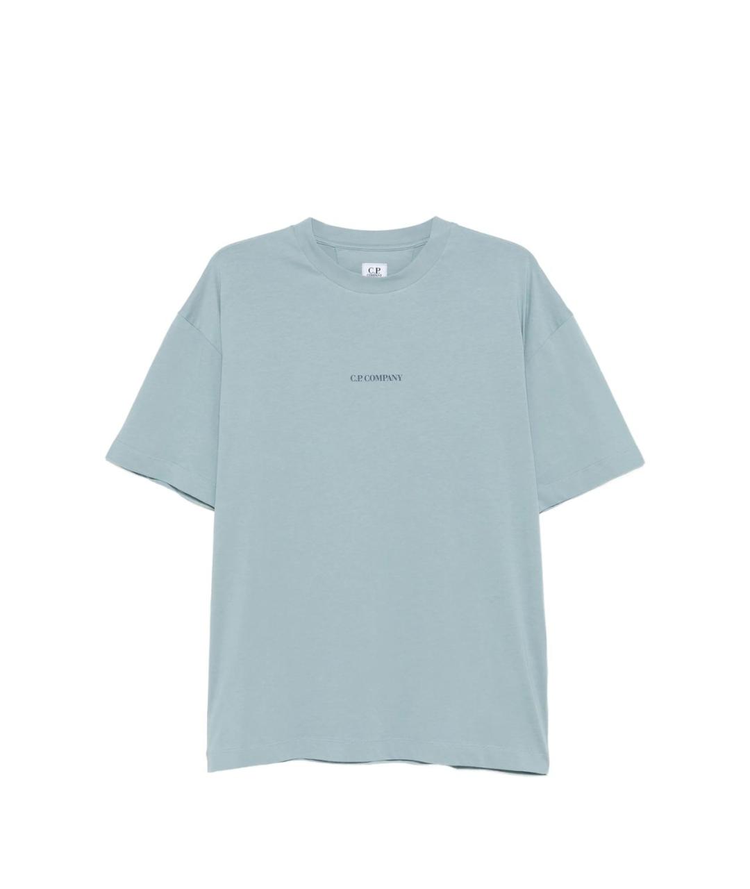 CP COMPANY Голубая хлопковая футболка, фото 6