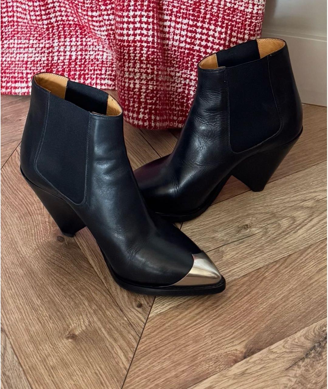 ISABEL MARANT Черные кожаные ботинки, фото 2