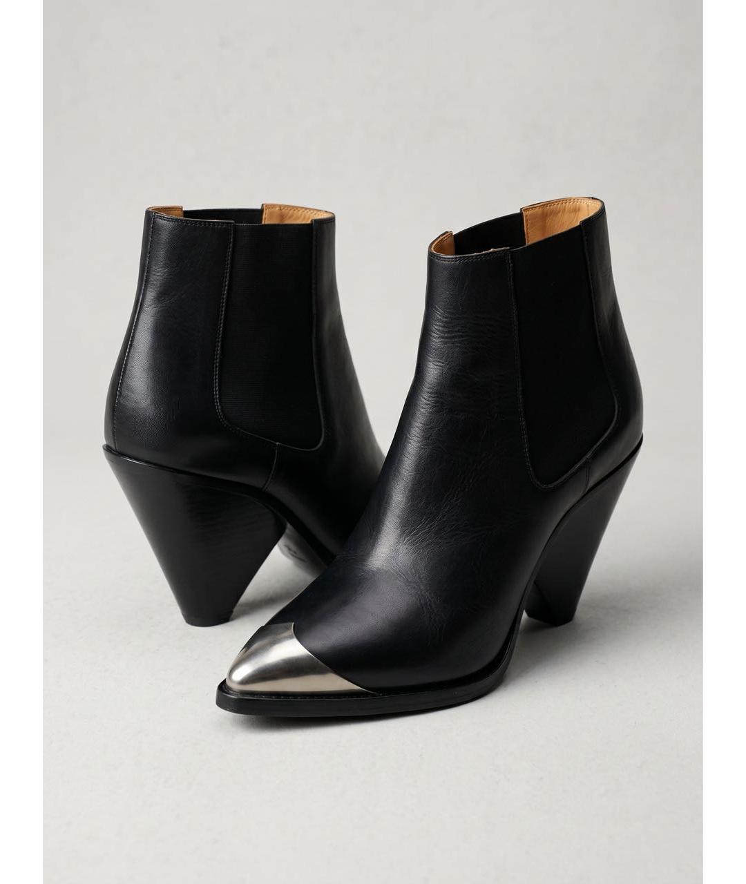 ISABEL MARANT Черные кожаные ботинки, фото 4