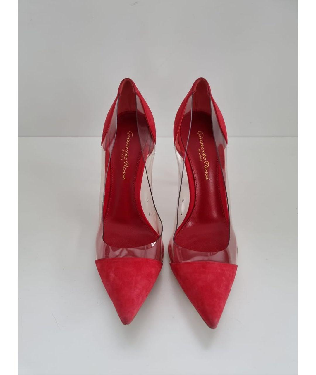 GIANVITO ROSSI Красные замшевые туфли, фото 2
