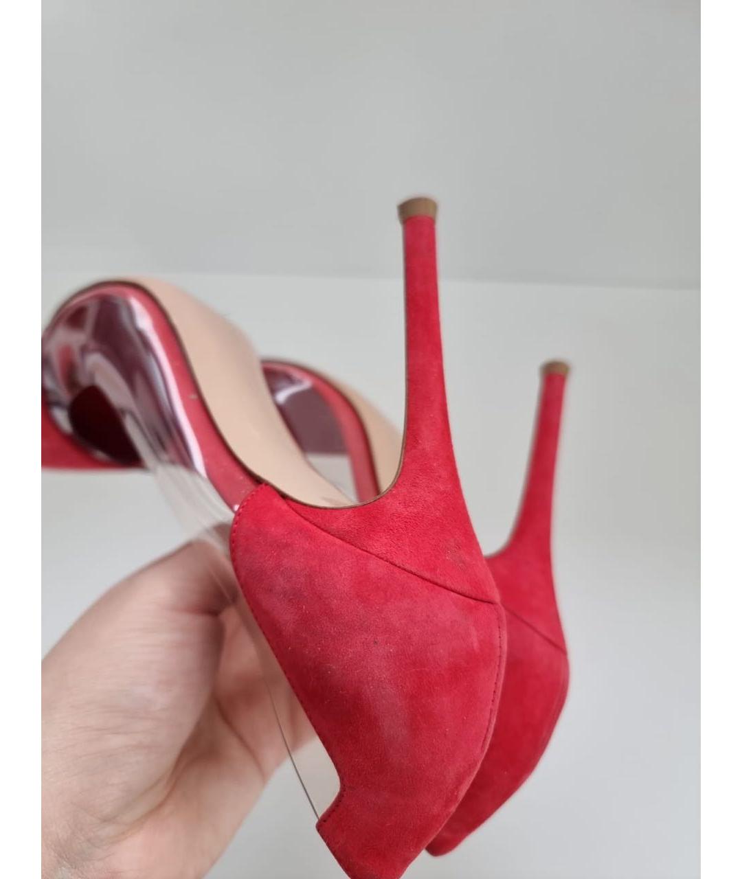 GIANVITO ROSSI Красные замшевые туфли, фото 8