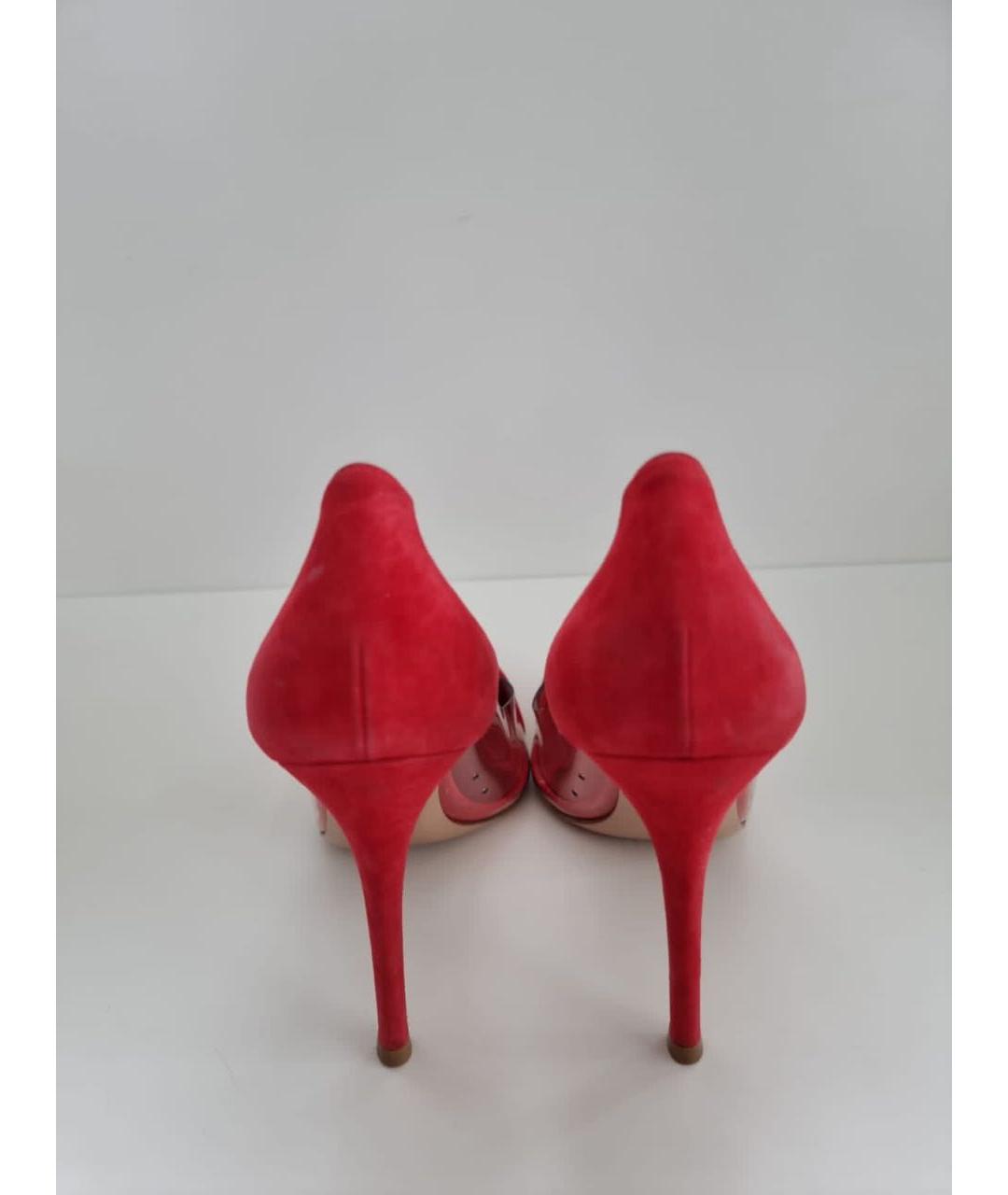 GIANVITO ROSSI Красные замшевые туфли, фото 4