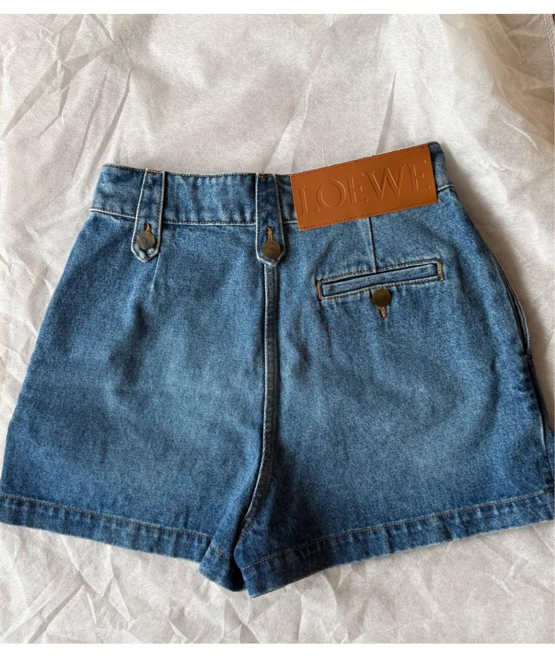 LOEWE Голубые деним шорты, фото 3