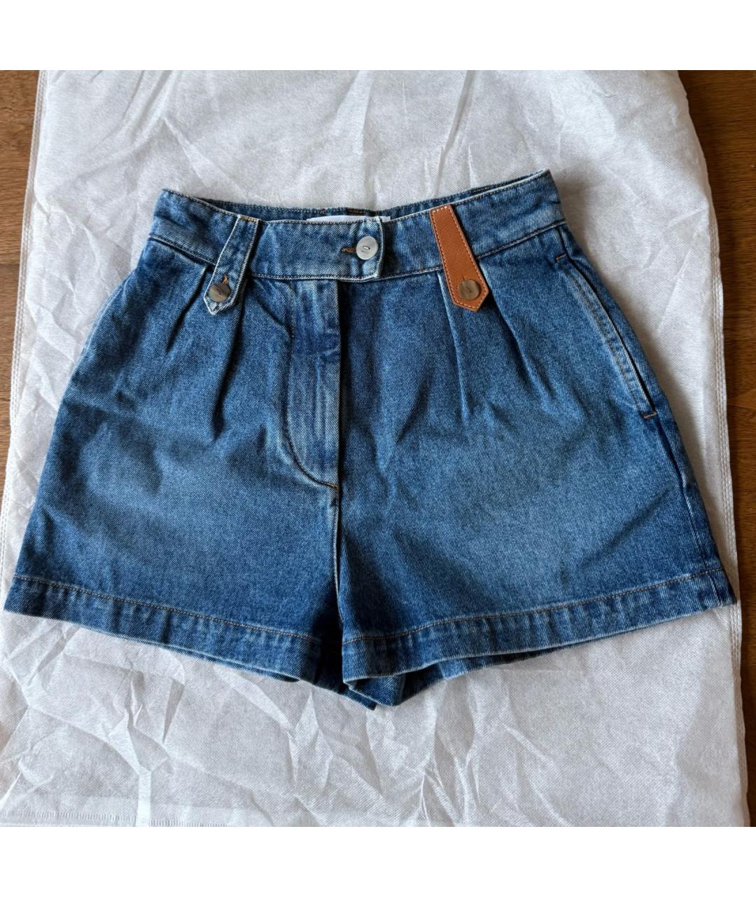 LOEWE Голубые деним шорты, фото 2