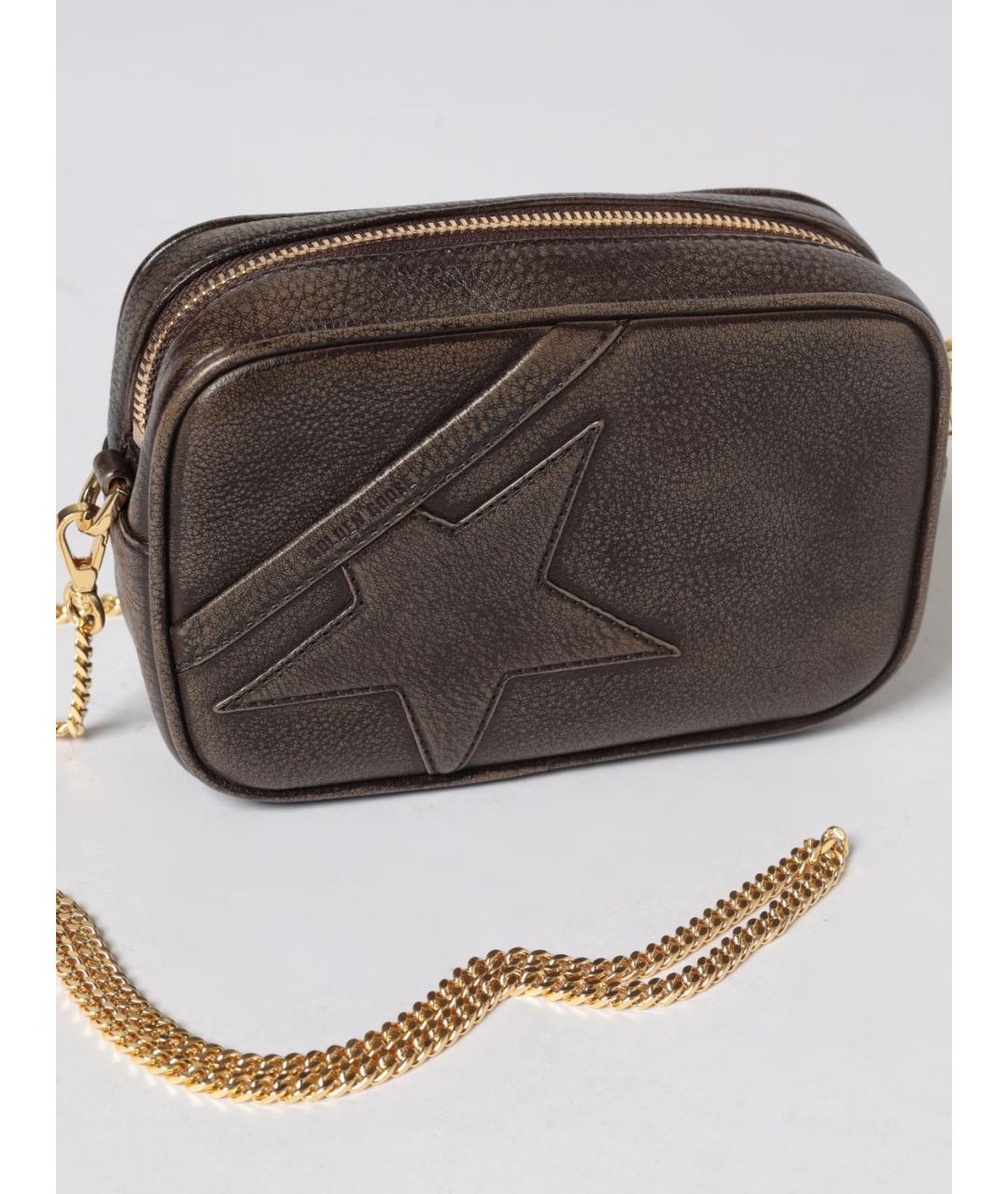 GOLDEN GOOSE DELUXE BRAND Коричневая кожаная сумка через плечо, фото 3