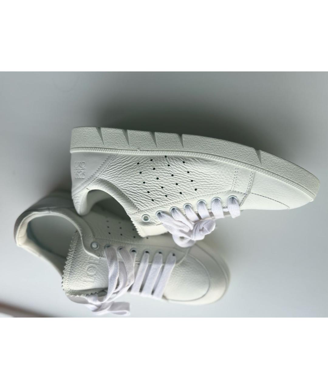 LOEWE Белые кожаные кроссовки, фото 8