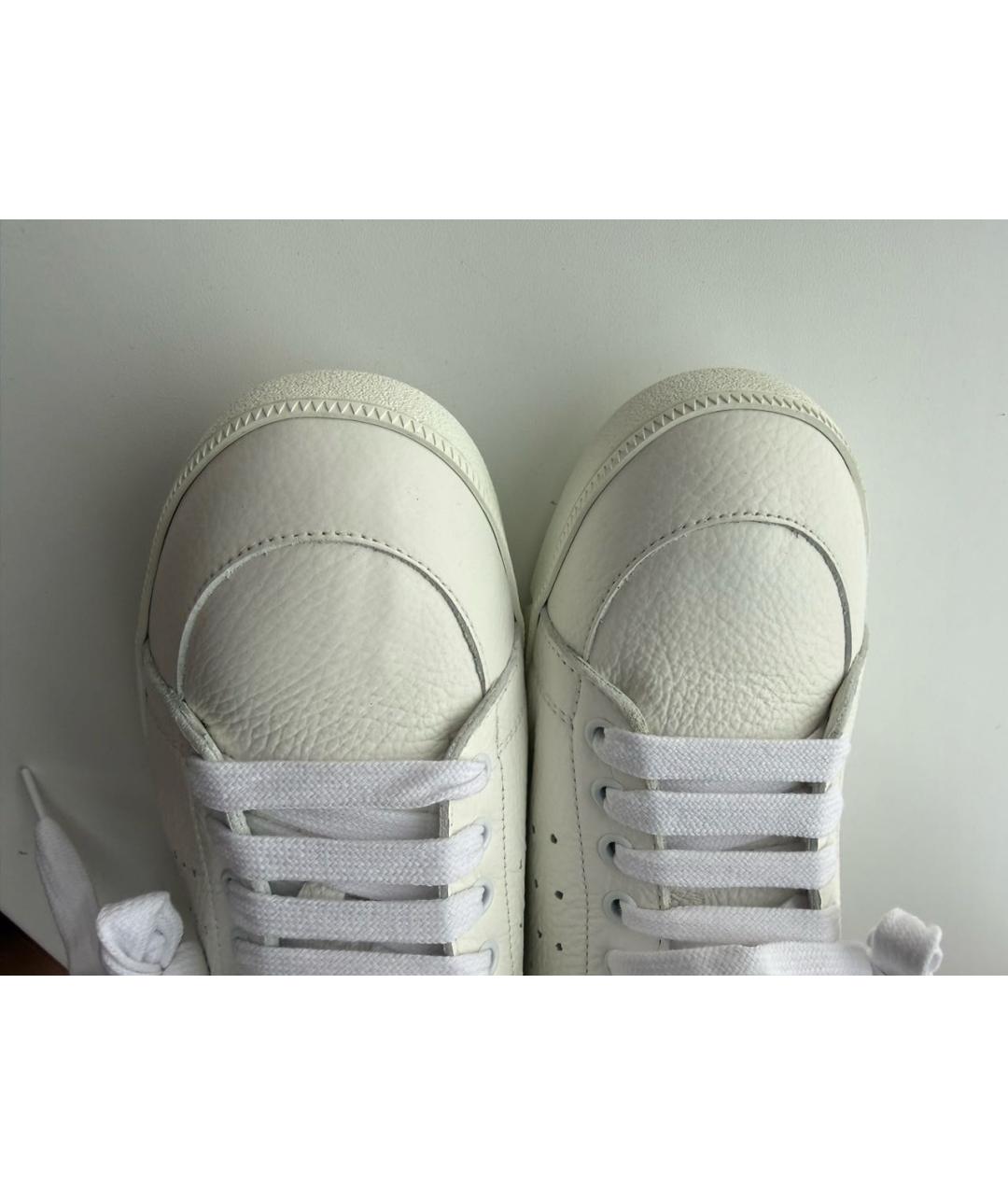 LOEWE Белые кожаные кроссовки, фото 7