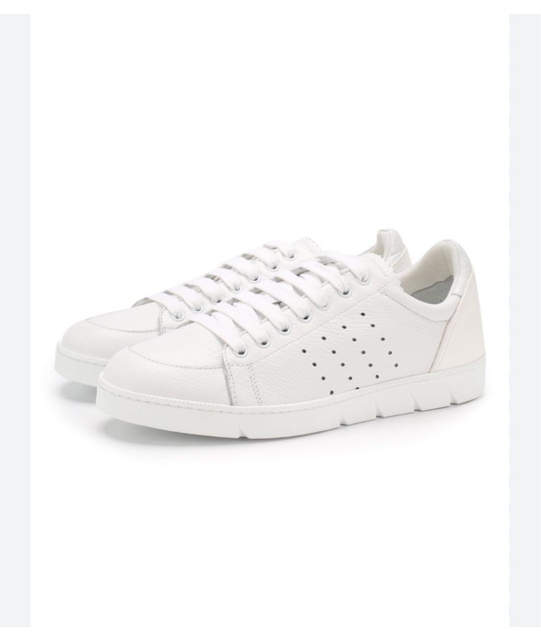 LOEWE Белые кожаные кроссовки, фото 2