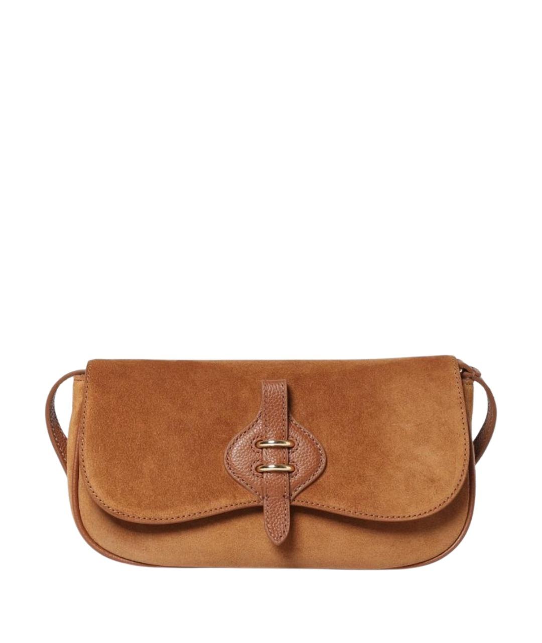 COCCINELLE Коричневая замшевая сумка через плечо, фото 1