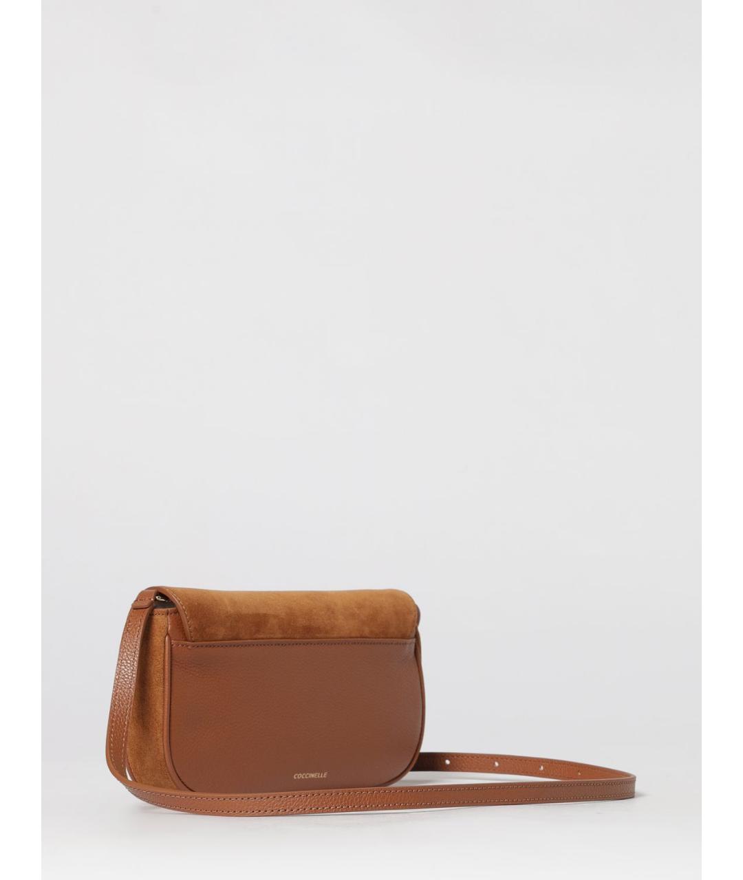 COCCINELLE Коричневая замшевая сумка через плечо, фото 2