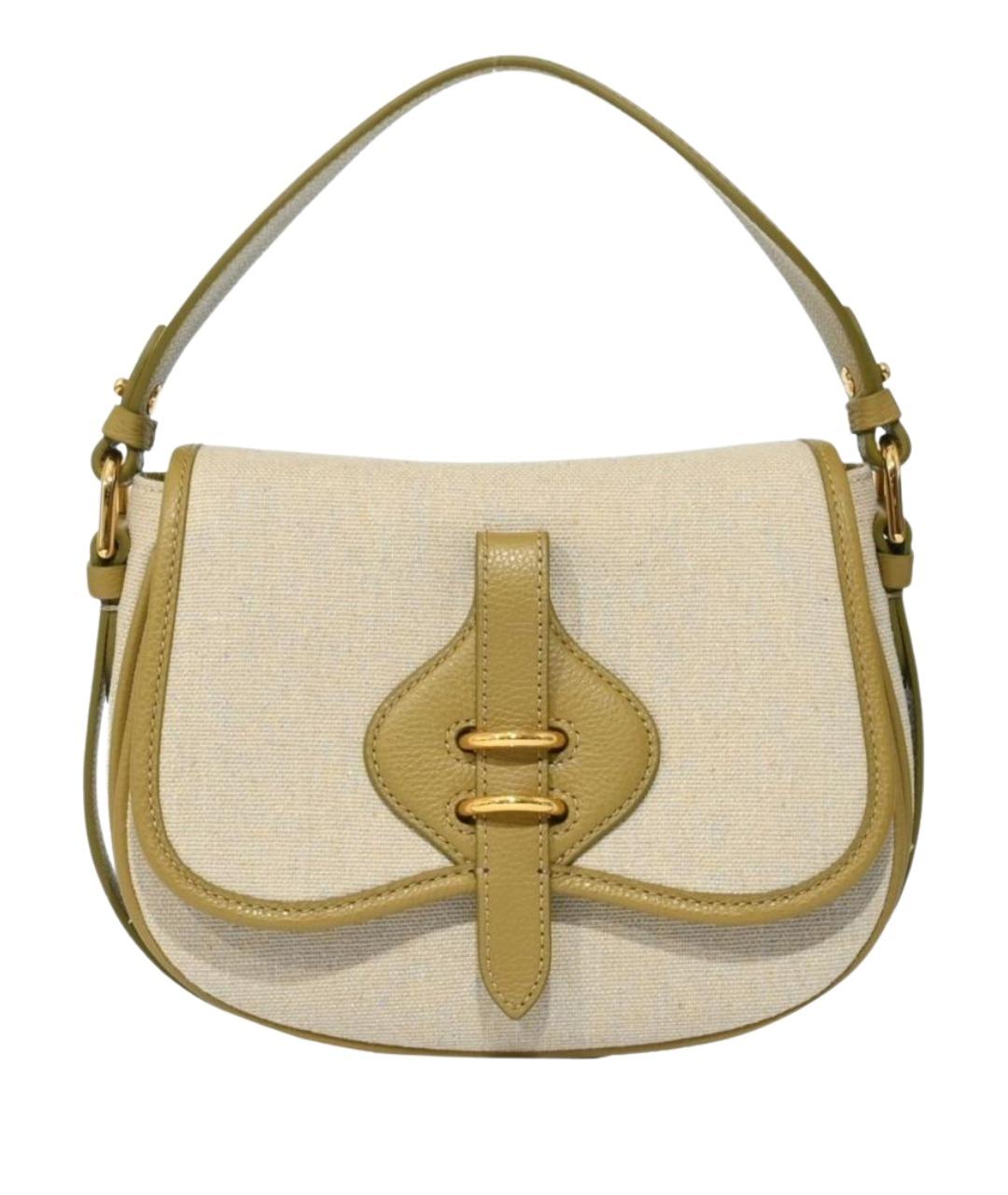 COCCINELLE Зеленая тканевая сумка с короткими ручками, фото 1