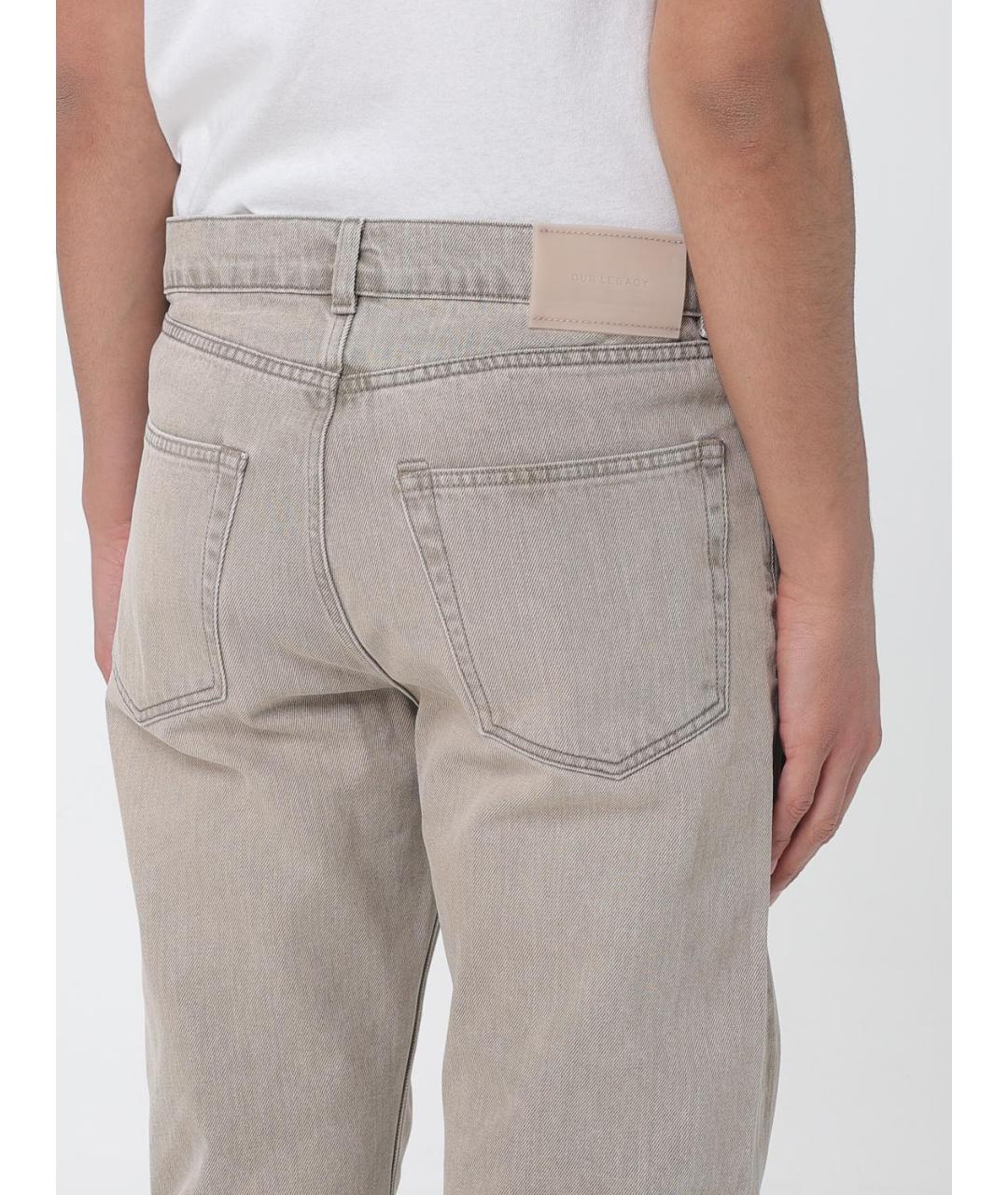 OUR LEGACY Синие хлопковые прямые джинсы, фото 3