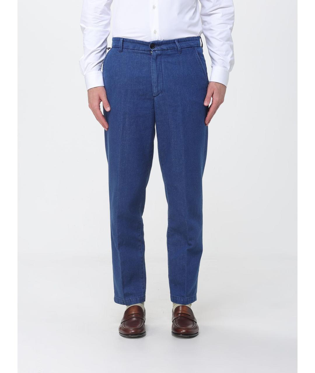 FAY Синие прямые джинсы, фото 4