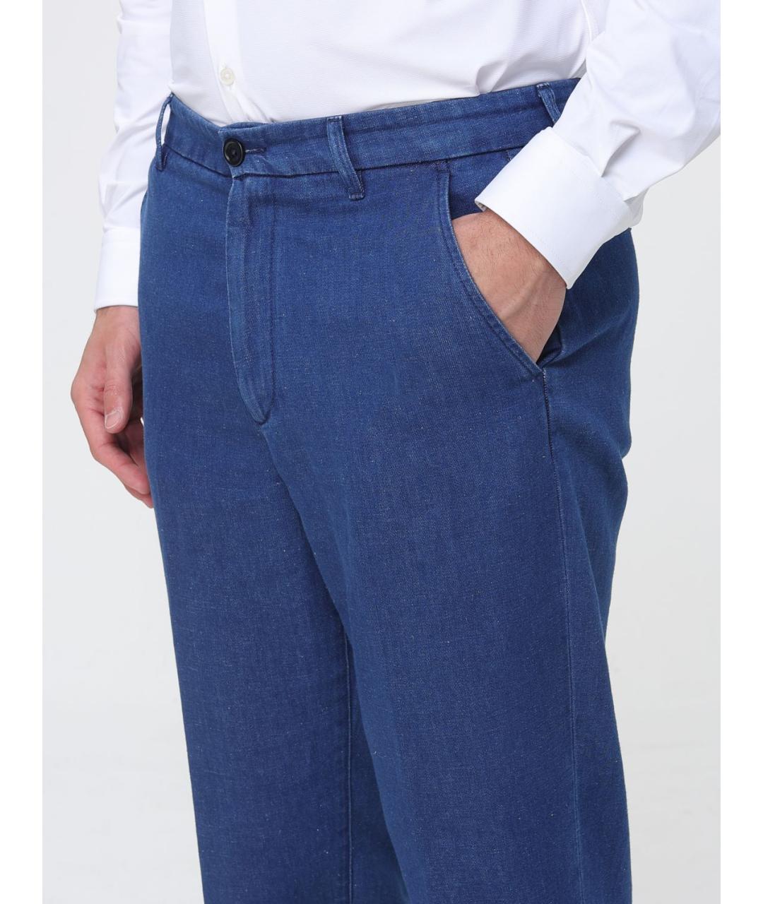 FAY Синие прямые джинсы, фото 3