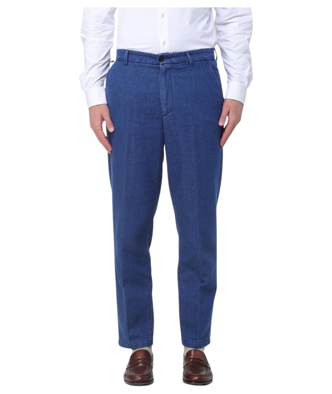 FAY Синие прямые джинсы, фото 1