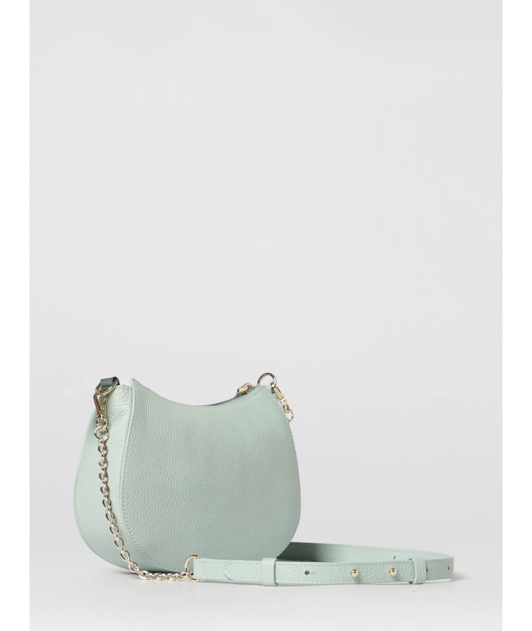 COCCINELLE Бирюзовая кожаная сумка через плечо, фото 2