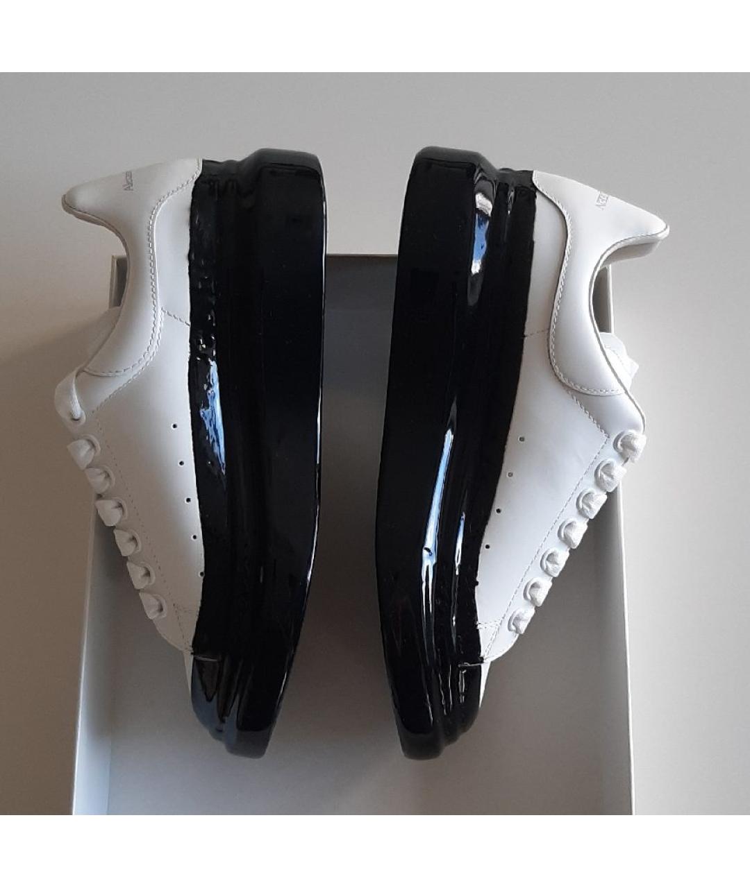 ALEXANDER MCQUEEN Белые кожаные низкие кроссовки / кеды, фото 9