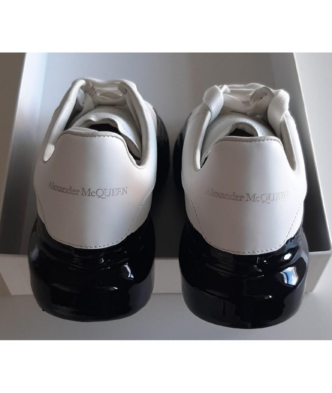 ALEXANDER MCQUEEN Белые кожаные низкие кроссовки / кеды, фото 4