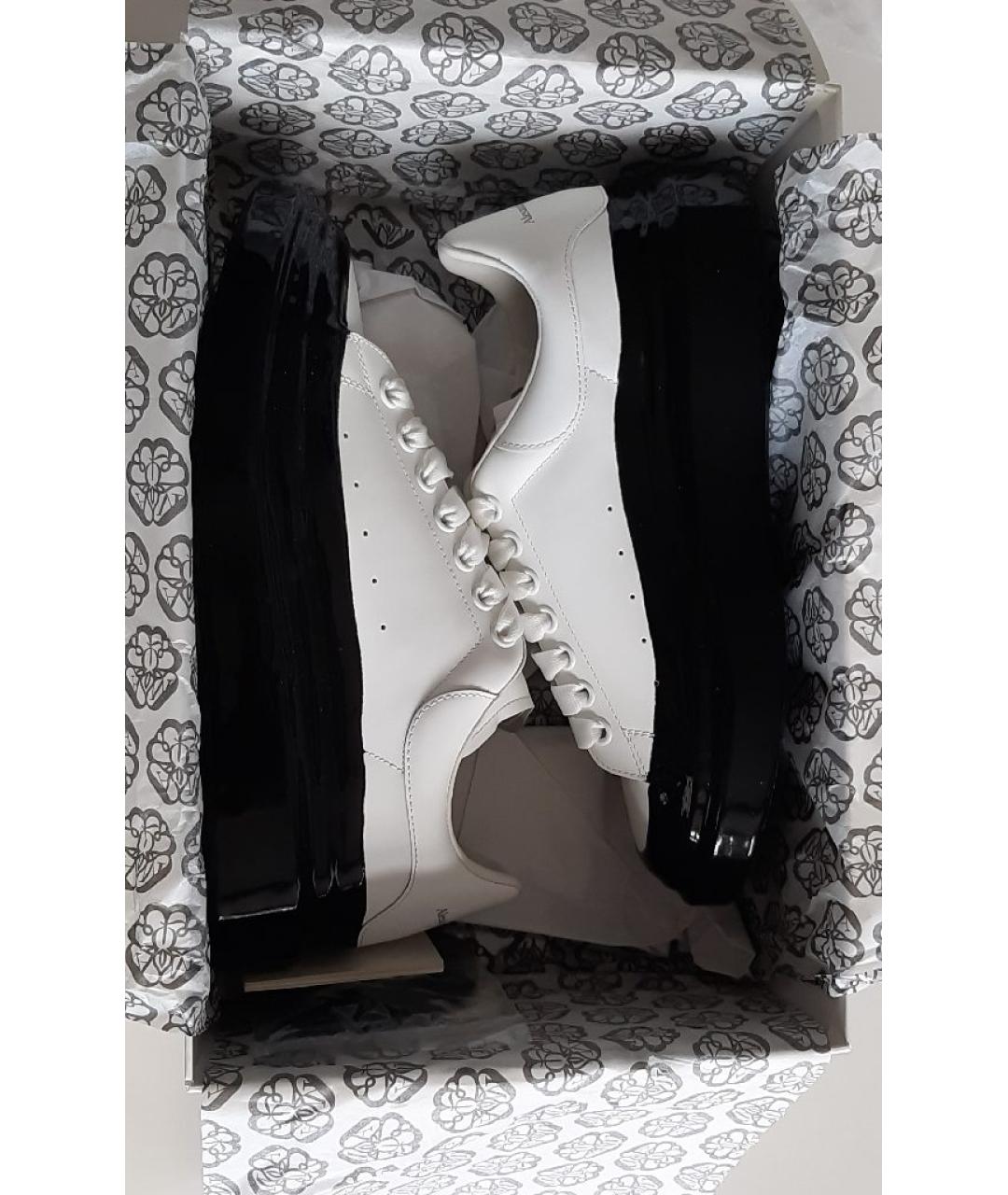 ALEXANDER MCQUEEN Белые кожаные низкие кроссовки / кеды, фото 7