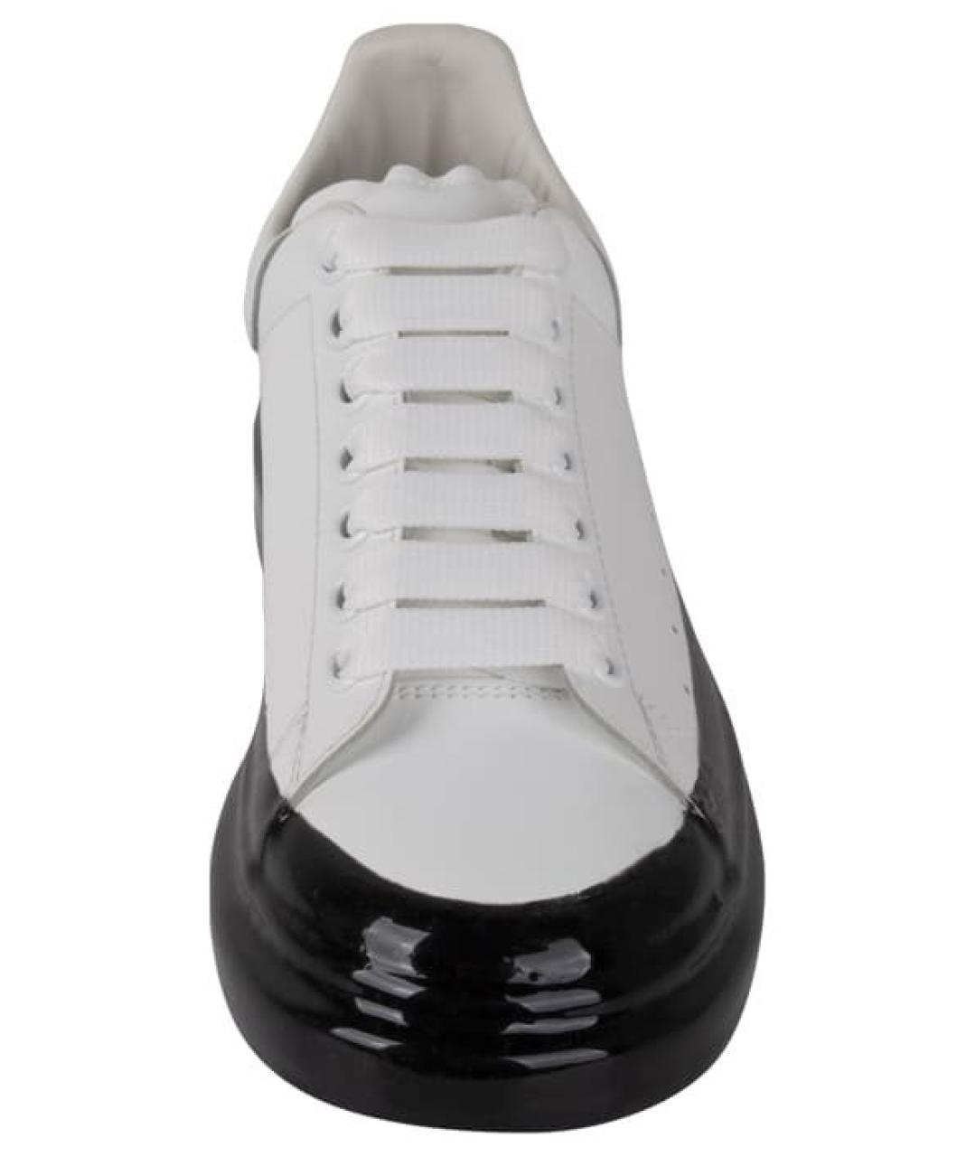 ALEXANDER MCQUEEN Белые кожаные низкие кроссовки / кеды, фото 2