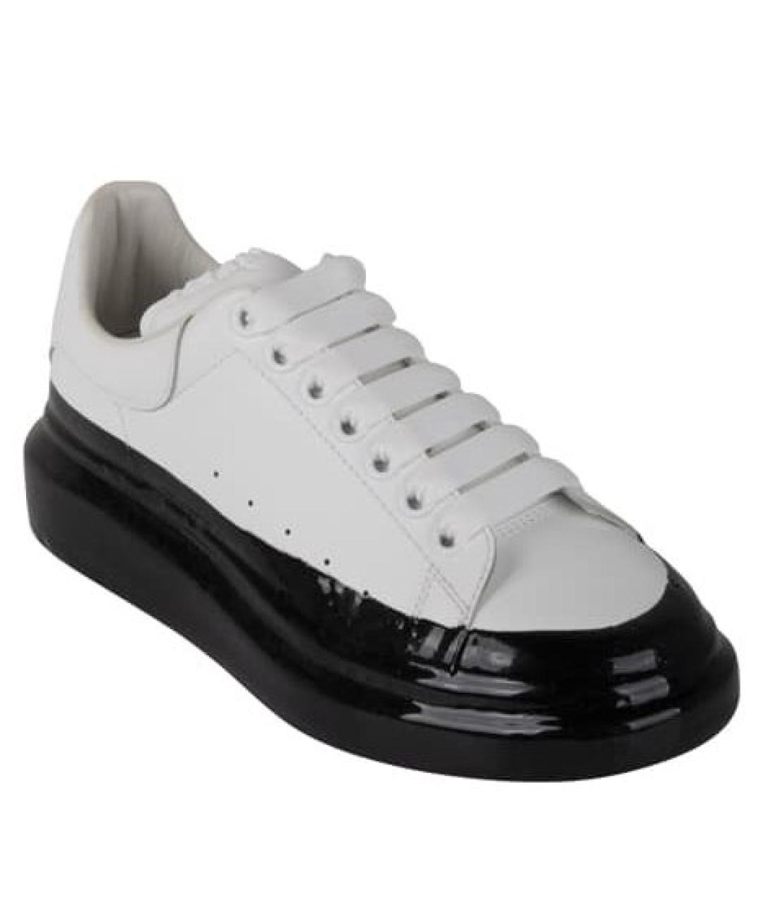 ALEXANDER MCQUEEN Белые кожаные низкие кроссовки / кеды, фото 6